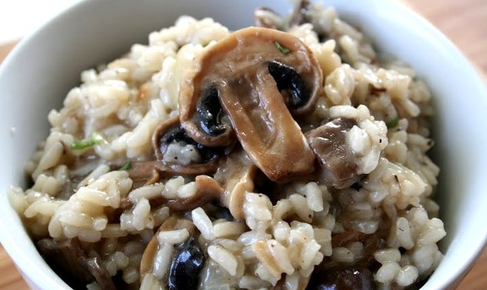 Ризотто с шампиньонами и сливками
