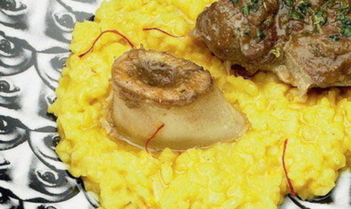 Ризотто с шафраном и оссобуко