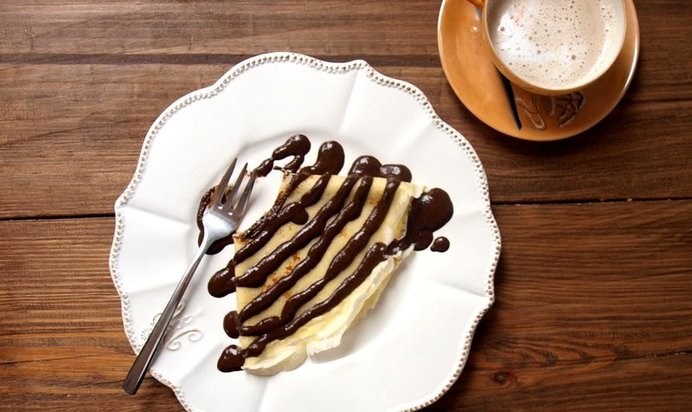 Блины с шоколадом