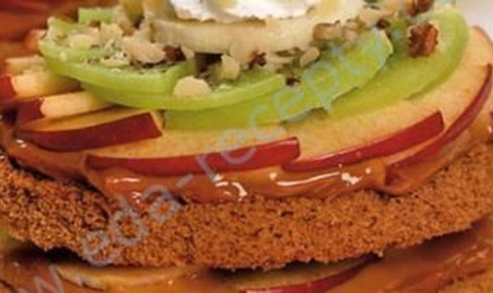 Пирожное Башенки со сгущенным молоком и фруктами