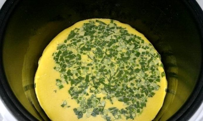 Воздушный омлет с зеленью