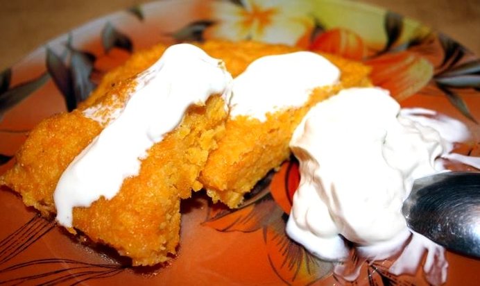 Запеканка морковная с манкой