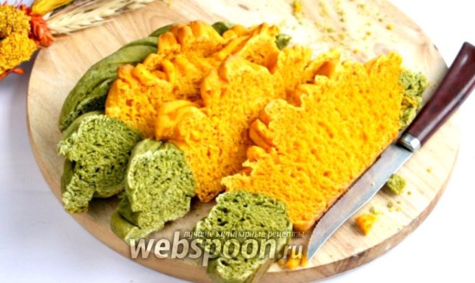 Морковно-шпинатный хлеб «Цветок»