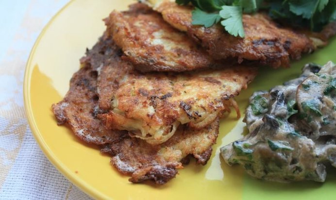 Оладьи из кабачков и картофеля