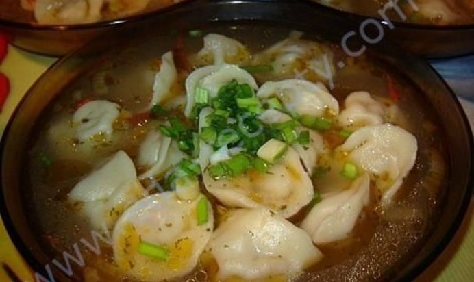 Пельмени с зеленью