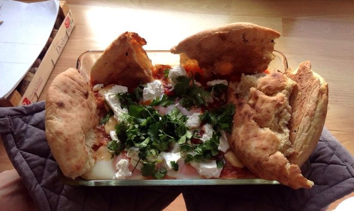 Шакшука с лавашом