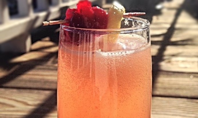 Апельсиновое шампанское с клюквой