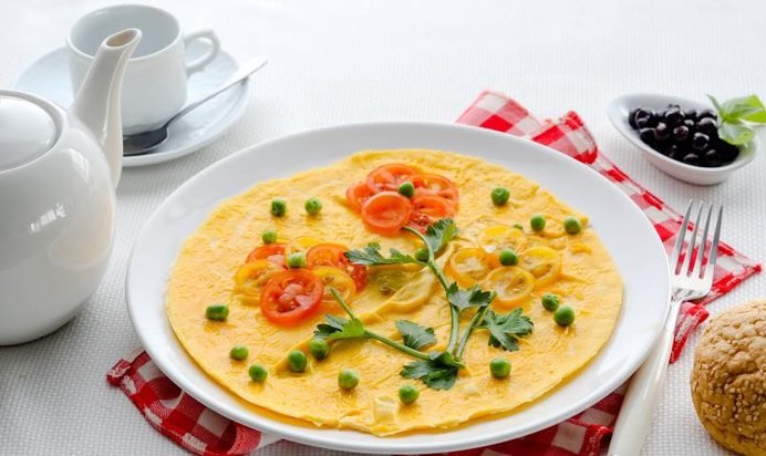 Омлет «Цветочная поляна»