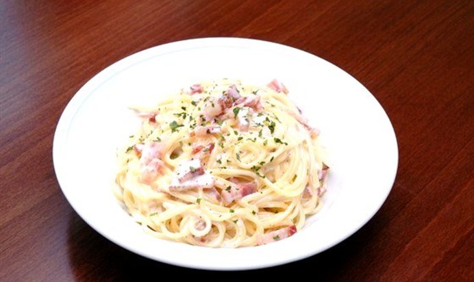 Спагетти карбонара с беконом