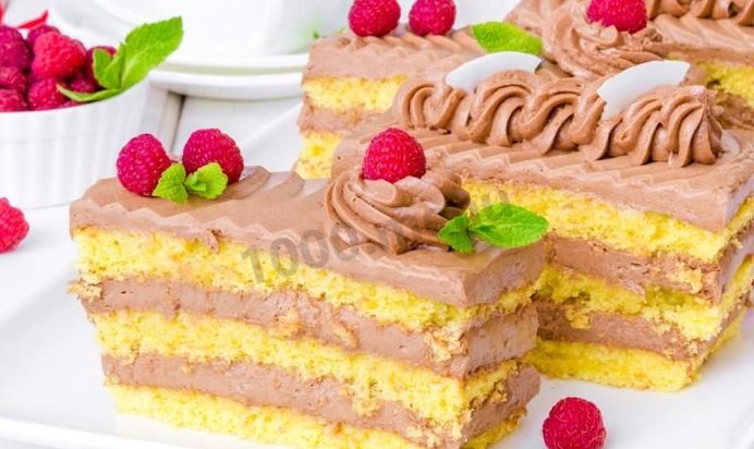 Пирожное бисквитное с кремом