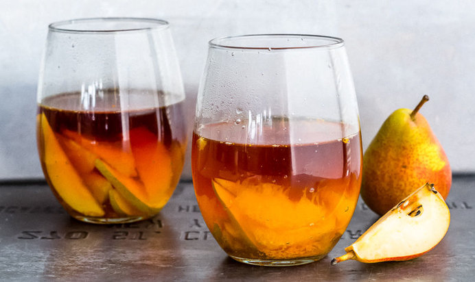 Чай с грушей и апельсином