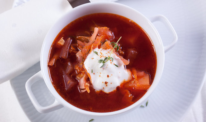 Борщ с грибами