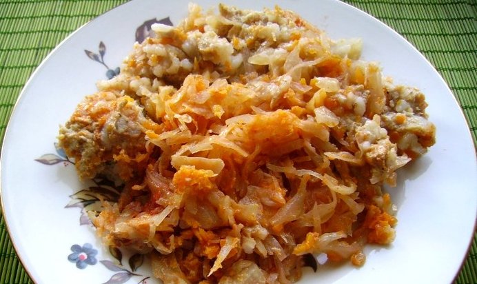 Ленивые голубцы слоями