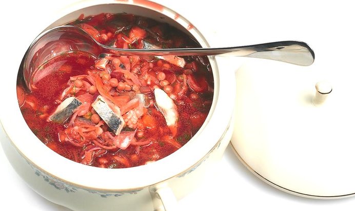 Борщ с селедкой