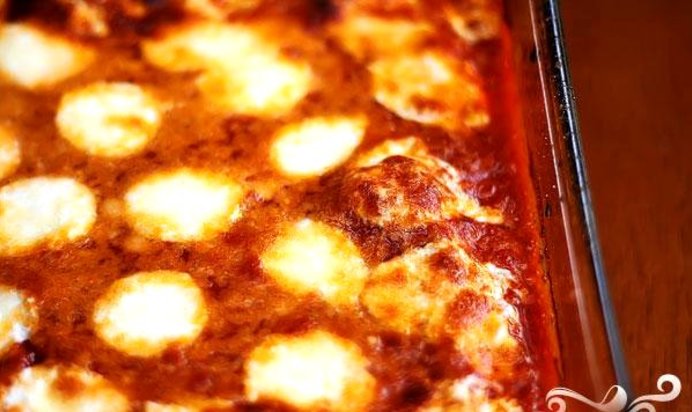 Лазанья с цуккини и беконом