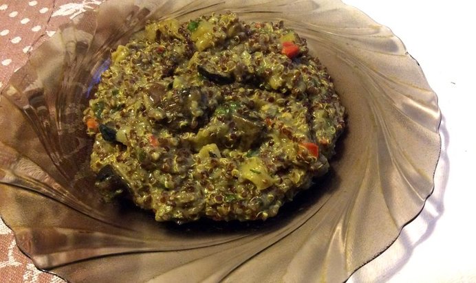 Ризотто из киноа с лесными грибами