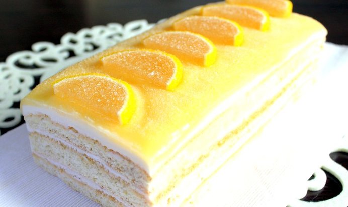 Лимонно-творожный торт