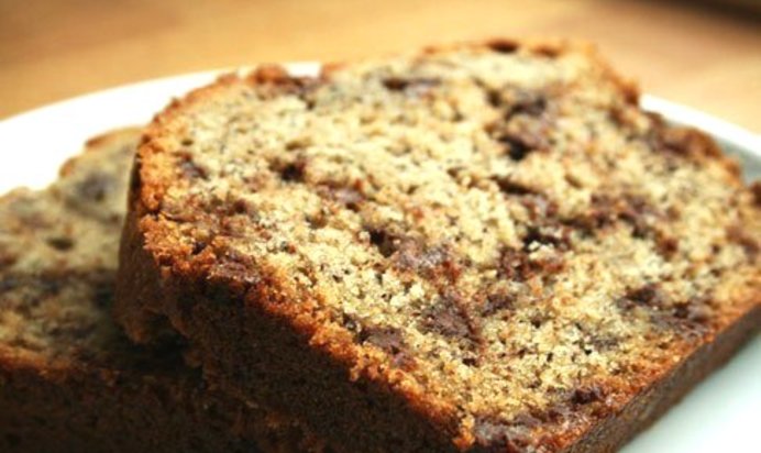 Шоколадно-банановый хлеб