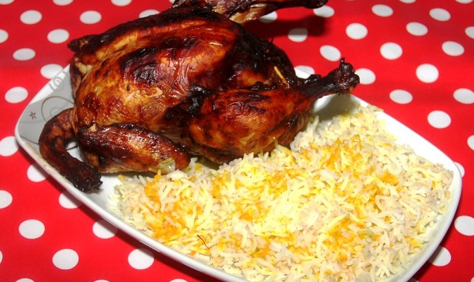 Плов с курицей, фаршированной ореховой начинкой, «Левенги плов»