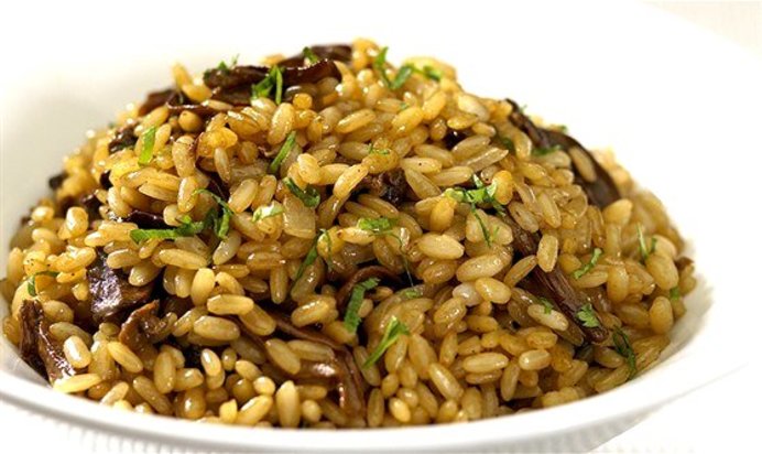 Плов с грибами