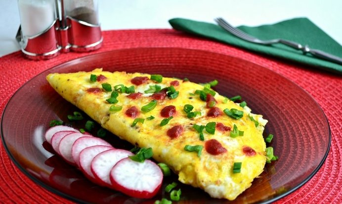 Яичница по-японски с сыром