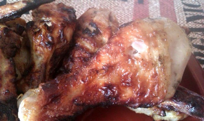 Пикантный шашлык из курицы