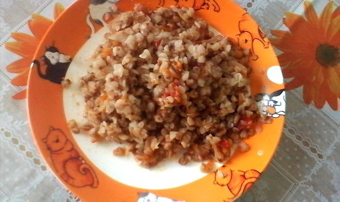 Гречневая каша с овощами в мульварке