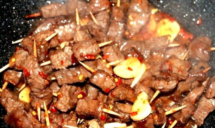 Шашлык в воке