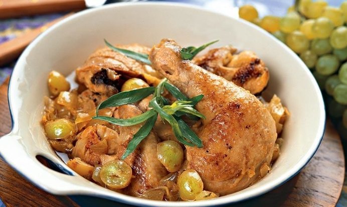 Курица с виноградом