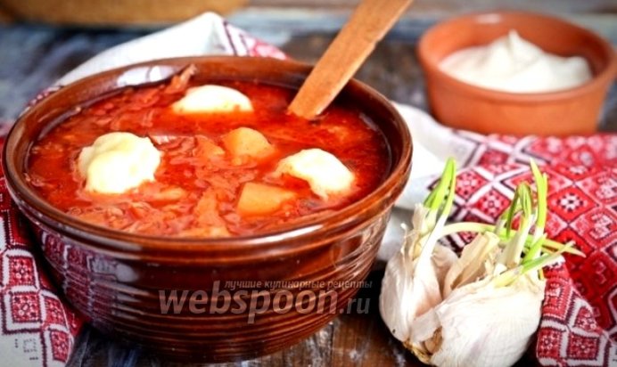 Полтавский борщ с галушками