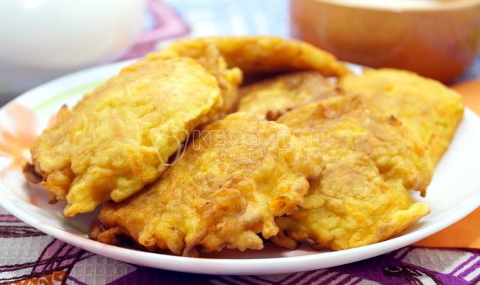 Морковные оладьи