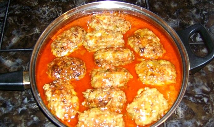 Голубцы ленивые с куриным фаршем