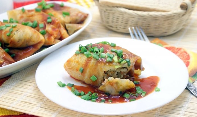 Постные голубцы