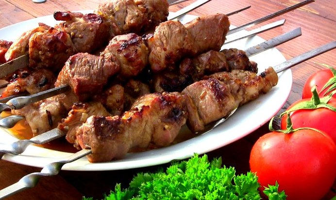 Шашлык из телятины на гриле