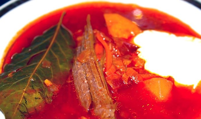 Борщ с сосисками