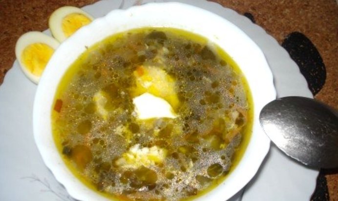 Щи из морской капусты