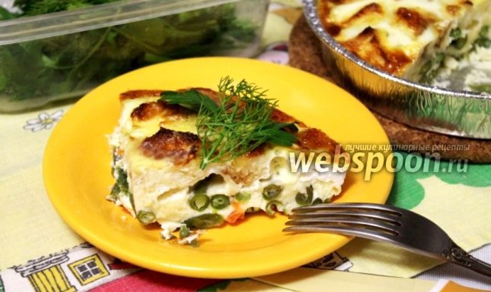 Запеканка с зелёной стручковой фасолью