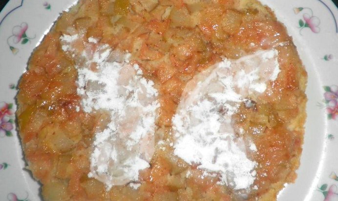 Грушево-яблочная шарлотка