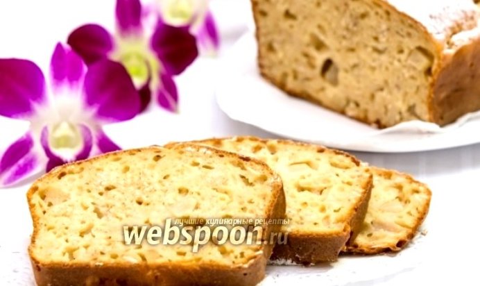 Йогуртовый кекс с грушей и овсяными хлопьями