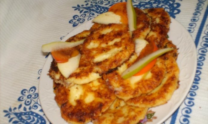 Сырники с хурмой и яблоком