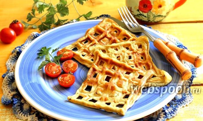 Омлет в вафельнице