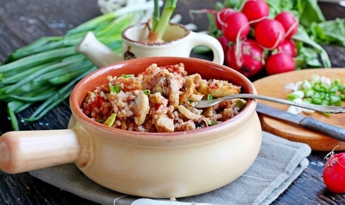 Гречка с овощами