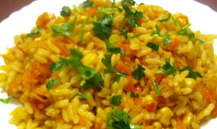 Вегетарианский плов с овощами