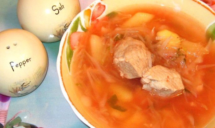 Щи с репой и квашеной капустой