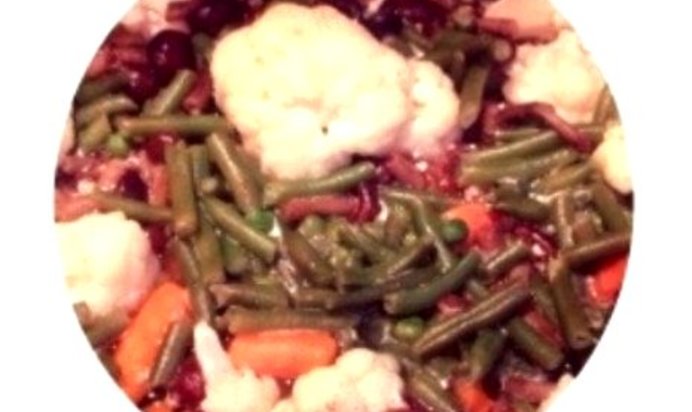 Запеченные овощи с опятами