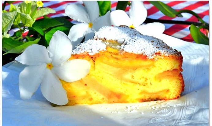 Шарлотка с яблоками без разрыхлителя