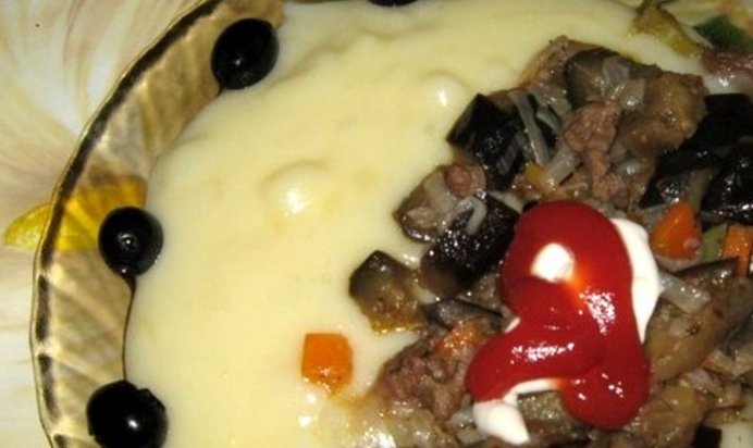 Тушеные овощи с фаршем