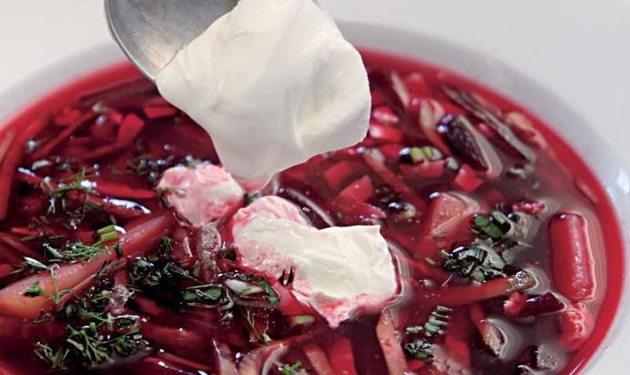 Холодный свекольный борщ