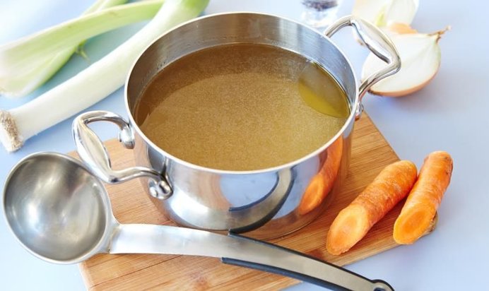 Бульон из рыбы лососевых пород