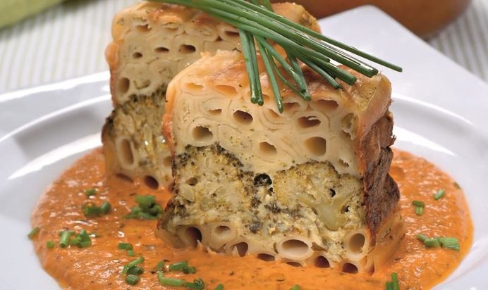 Макаронная запеканка с брокколи